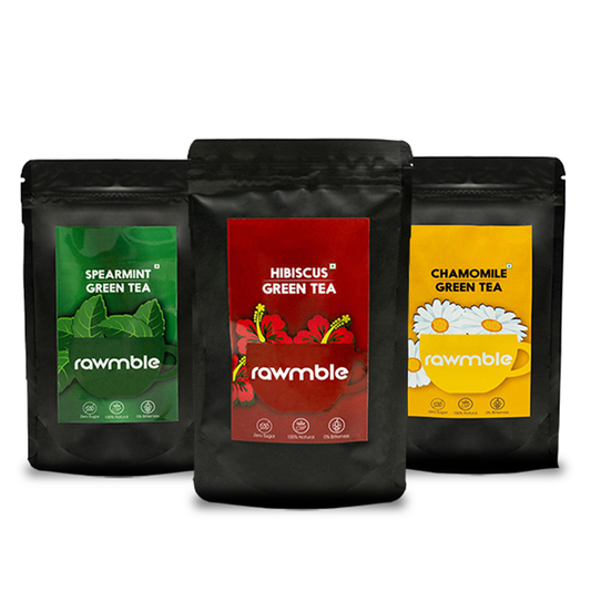 Hibiscus, Chamomile & Spearmint Green Tea Combo: A Refreshing Trio for Every Mood